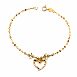 Gold-heart-bracelet-with-sequin-chain