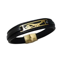 Gold-leather-bracelet