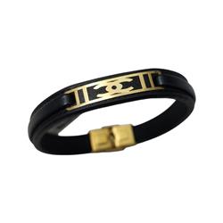 Gold-leather-bracelet