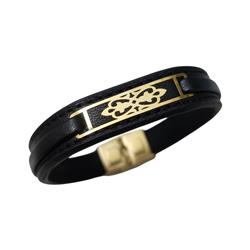 Gold-leather-bracelet