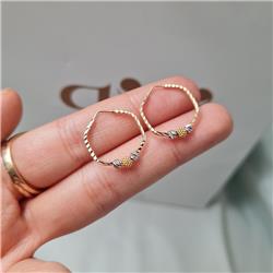 Geometric-gold-earrings