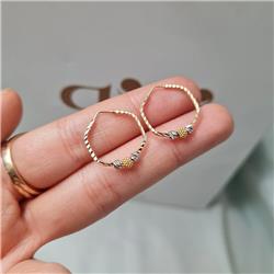 Geometric-gold-earrings