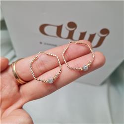 Geometric-gold-earrings