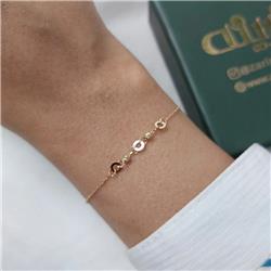 Gold-bracelet-with-hollow-circle-and-ball-cut
