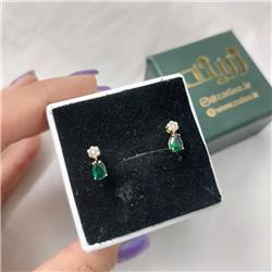 Teardrop-and-Flower-Stud-Earrings