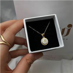 Gold-and-shell-pendant
