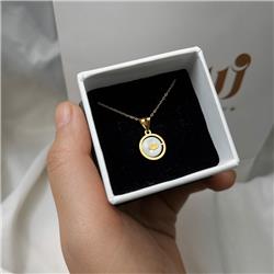 Gold-and-shell-pendant