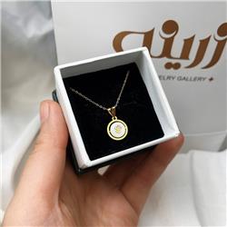Gold-and-shell-pendant