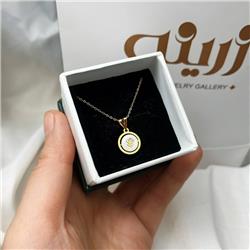 Gold-and-shell-pendant
