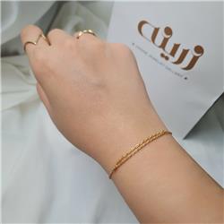 Double-row-gold-rope-bracelet
