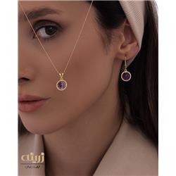 Amethyst-gold-earrings