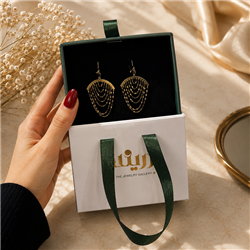 گوشواره طلا پولکی عربی سبک
