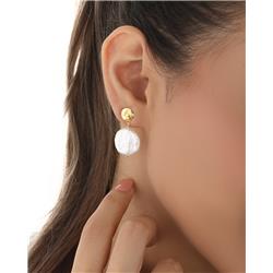Coin-pearl-earrings