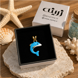 Dolphin-gold-pendant-Blue-1