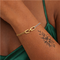 Double-row-chain-bracelet