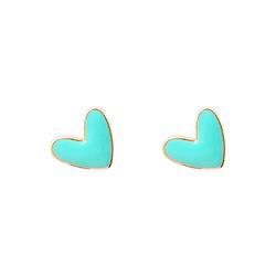 Enameled-heart-gold-earrings