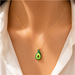 Fruit-gold-pendant-Avocado