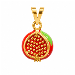Fruit-gold-pendant-Pomegranate