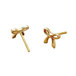 Gold-bow-earrings
