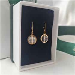 Gold-Quartz-Earring