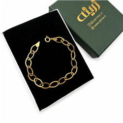 Hermes-diamond-chain-gold-bracelet