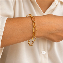 Hermes-diamond-chain-gold-bracelet