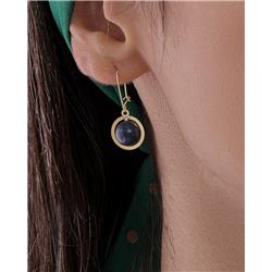 Kyanite-gold-earrings