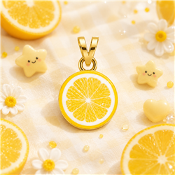 Orange gold pendant2