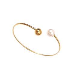 Pearl-ball-bangle-bracelet