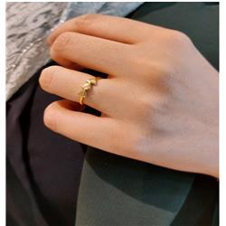Three-triangle--gold--ring