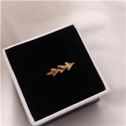 Three-triangle--gold--ring