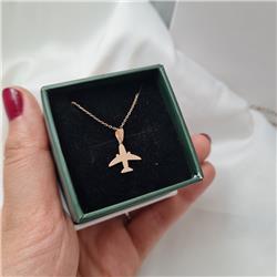 Airplane-gold-pendant