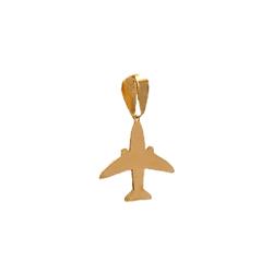 Airplane-gold-pendant