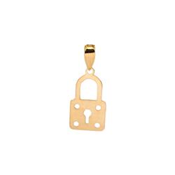 Gold-lock-pendant