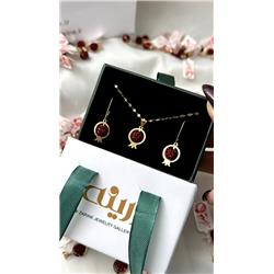 Pomegranate-gold-set