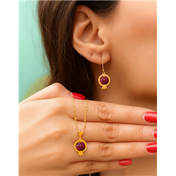 Pomegranate-gold-set