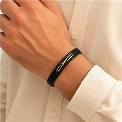 mens-infinity-gold-leather-bracelet-gift