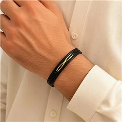 mens-infinity-gold-leather-bracelet-gift