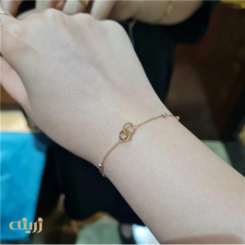 دستبند کارتیه لاو با گوی براق لوکس