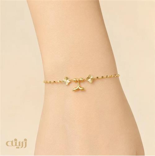 دستبند طلا دم وال ونکلیف  کد B0299