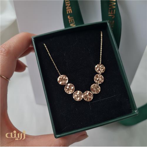 گردنبند طلا سکه ای چکش خور با زنجیر فلامینگو