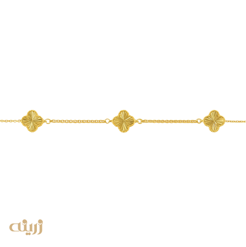 دستبند طلا ونکلیف تراش سه گل 