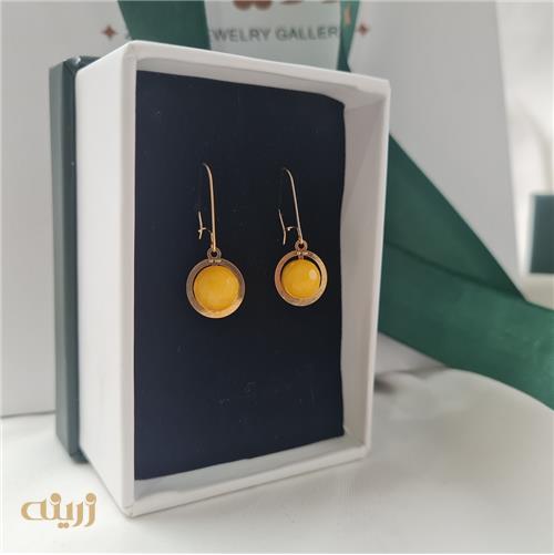 گوشواره طلا جید زرد کادویی