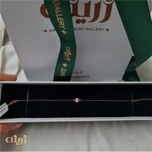 دستبند تک گل ونکلیف تراش ظریف