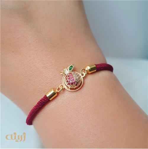 دستبند طلا انار برگ دار کادویی	