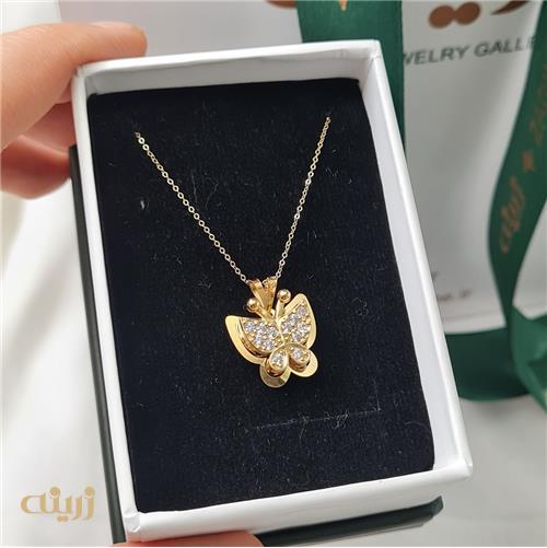 آویز طلا پروانه کادویی