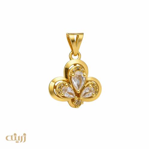 آویز طلا گل سه پر کادویی 