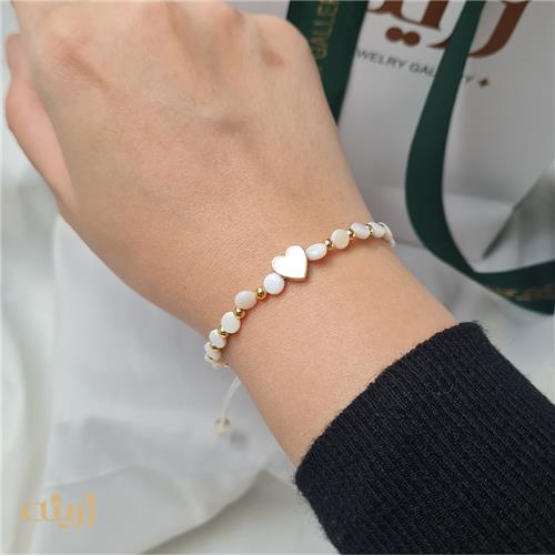 دستبند قلب وطرح صدفی کادویی