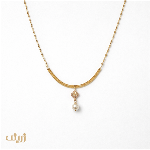 گردنبند طلا  بیزمارک و پولکی و ونکلیف تراش