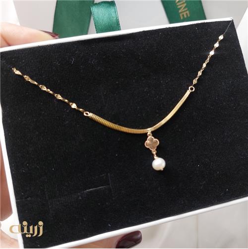 گردنبند طلا  بیزمارک و پولکی و ونکلیف تراش